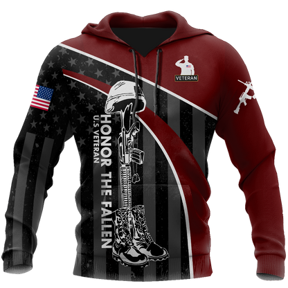 Veteran Honor the fallen Coming Home under a Flag Soldier 3D shirts for men and women