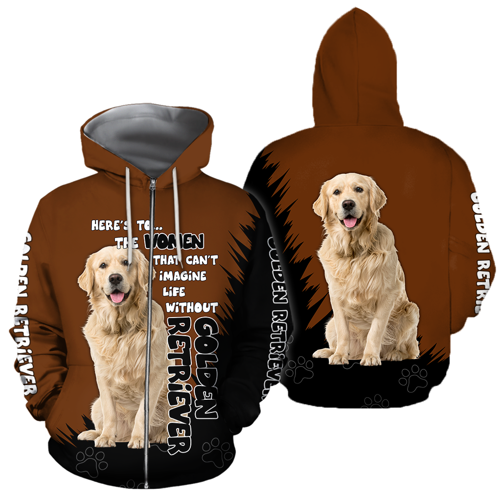 Golden Retriever Dog Lover 3D Full Printed Shirt For Men And Women Pi281208 - Amaze Style™-Apparel