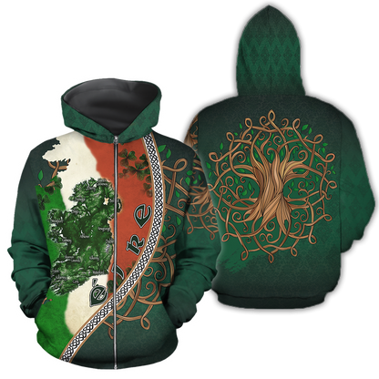 Irish Saint Patrick's Day Shamrock Celtic Cross Hoodie T-Shirt Sweatshirt Pi020308-Apparel-NM-Hoodie-S-Vibe Cosy™