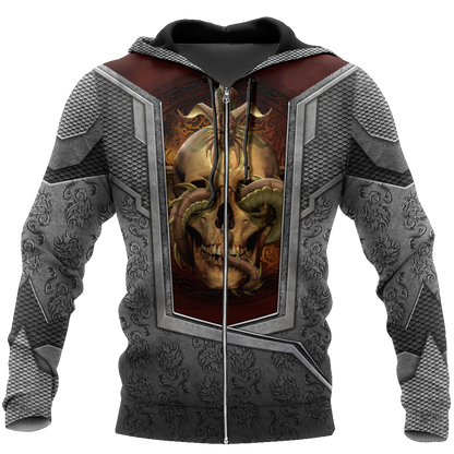 3D Tattoo and Dungeon Dragon Hoodie HAC020113-Apparel-NM-Zip hoodie-S-Vibe Cosy™
