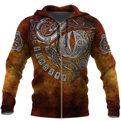 Vikings Tattoo All Over Hoodie - Amaze Style™-Apparel