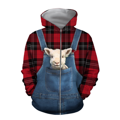 Baby Sheeps Hoodie T-Shirt Sweatshirt for Men and Women NM121111-Apparel-NM-Zip hoodie-S-Vibe Cosy™
