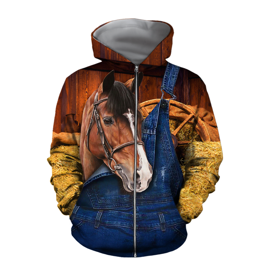 Baby Horse Hoodie T-Shirt Sweatshirt for Men and Women Pi180201-Apparel-NM-Zip hoodie-S-Vibe Cosy™