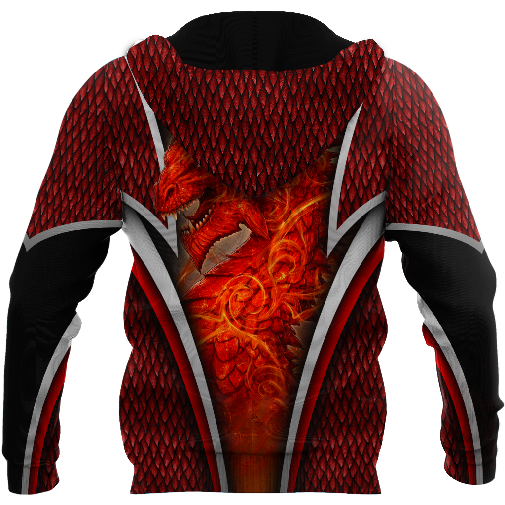 Premium Red Fire Dragon All Over Printed Shirts For Men And Women MEI
