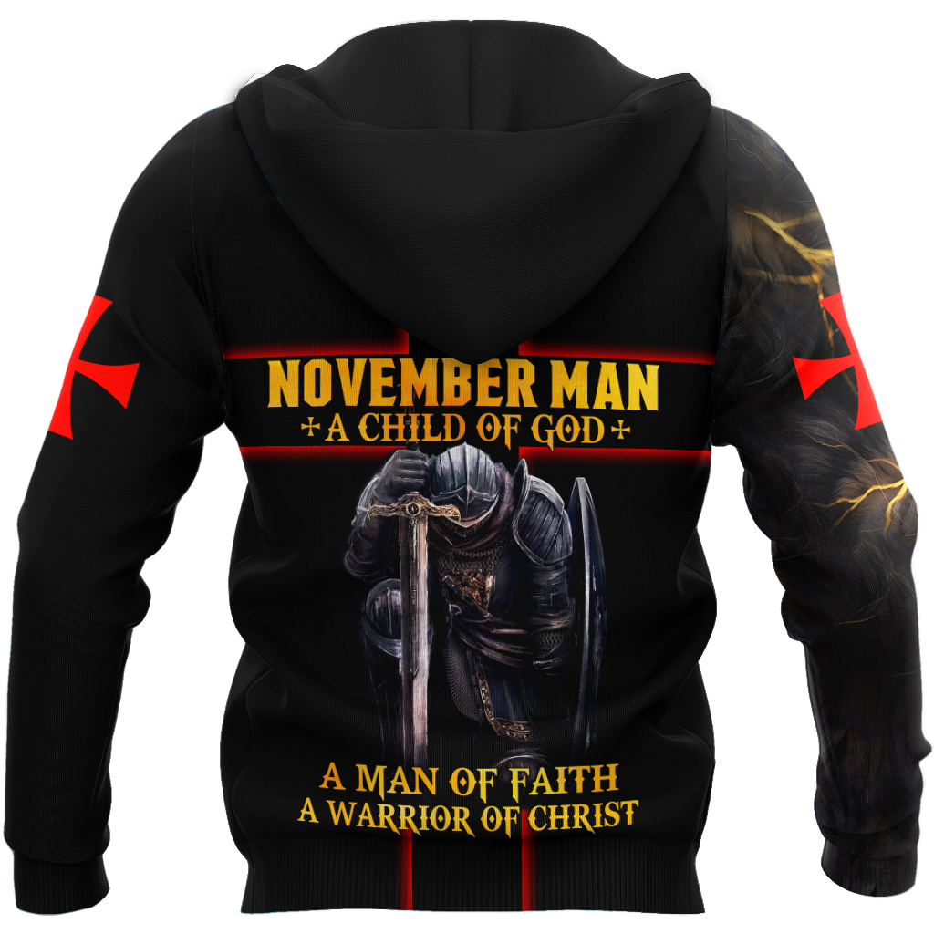 November Man A Child Of God A Man Of Faith A Warrior Of Christ 3D All Over Printed Shirts For Men and Women TA09202001S11