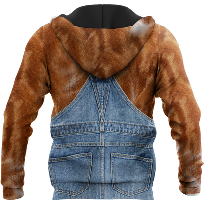 Love Cat Just a girl Exotic Shorthair face hair 3D all over shirts for women