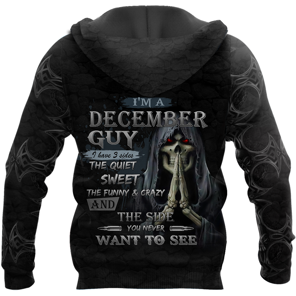 December Guy Skull 3D All Over Printed Shirts JJW28102006