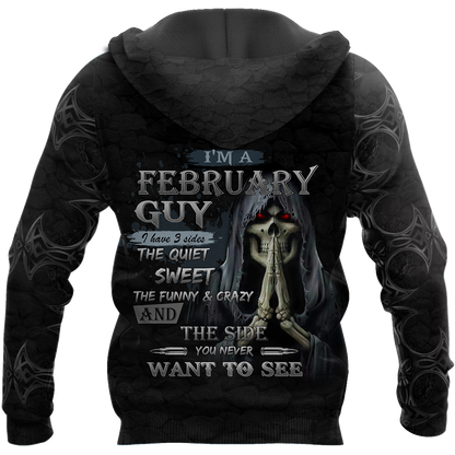 February Guy Skull 3D All Over Printed Shirts JJW27102008