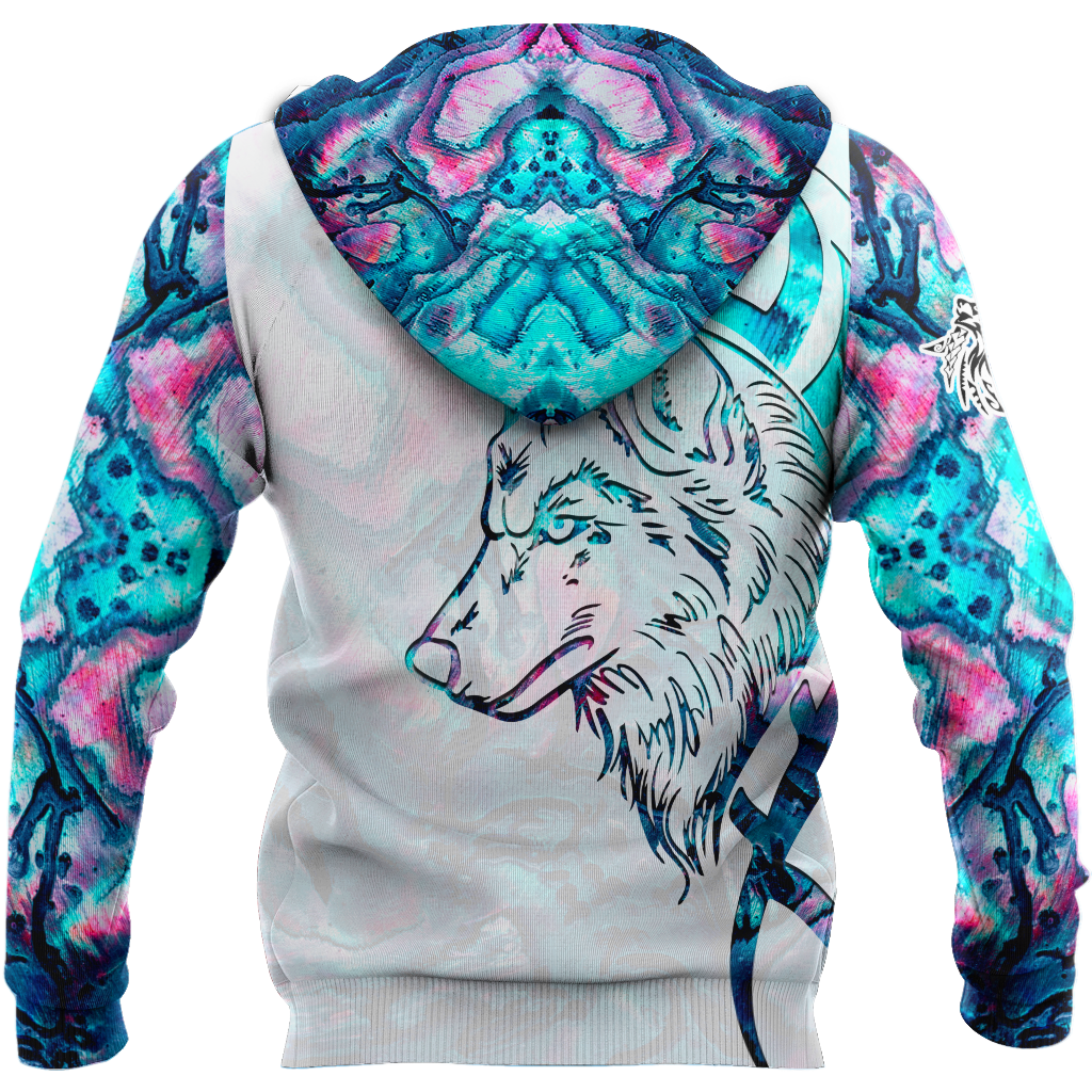 Paua shell wolf tattoo 3d all over printed shirt and short for man and women