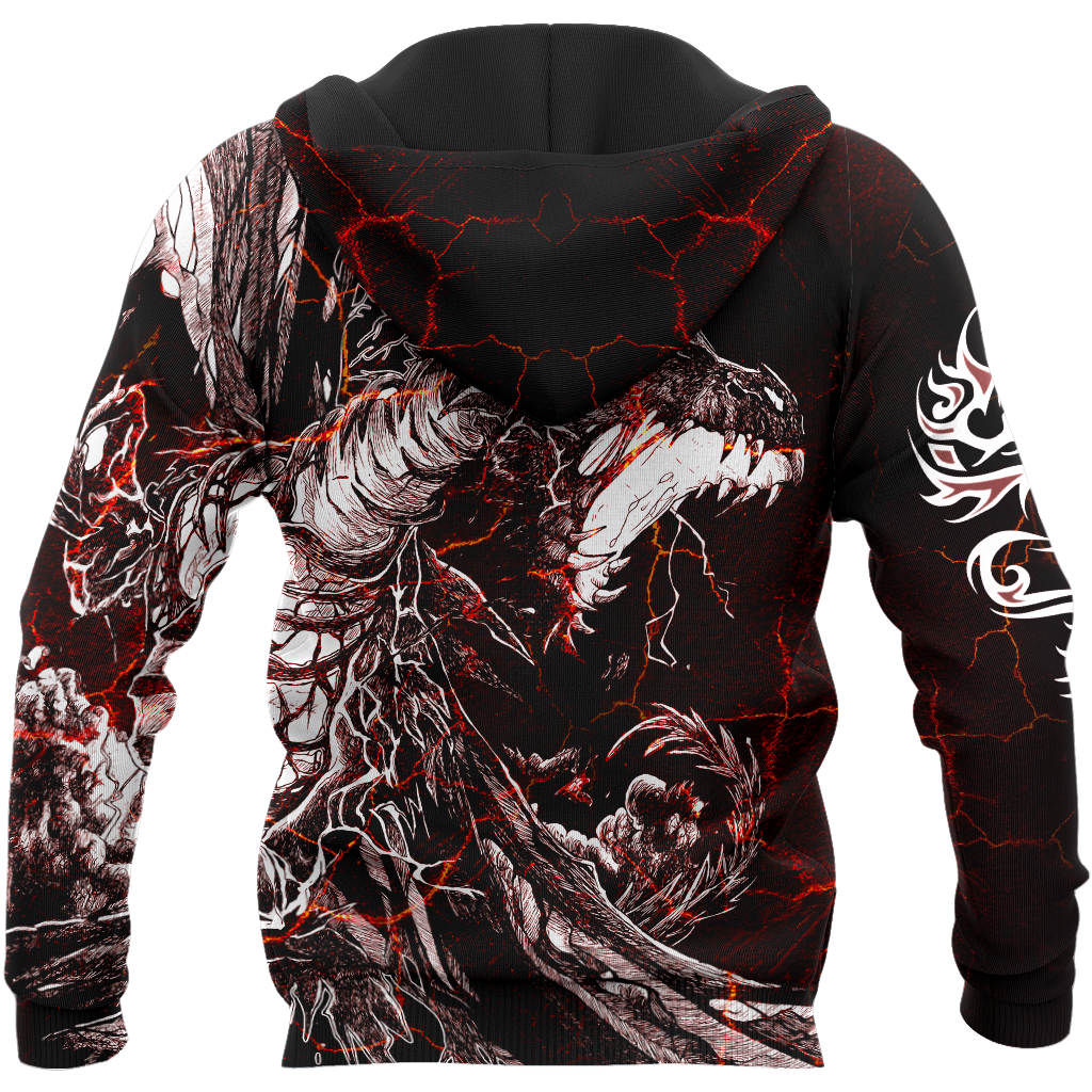 Red Black Tattoo Dragon Hoodie T Shirt For Men and Women HAC190502-NM-Apparel-NM-Hoodie-S-Vibe Cosy™