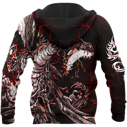Red Black Tattoo Dragon Hoodie T Shirt For Men and Women HAC190502-NM-Apparel-NM-Hoodie-S-Vibe Cosy™