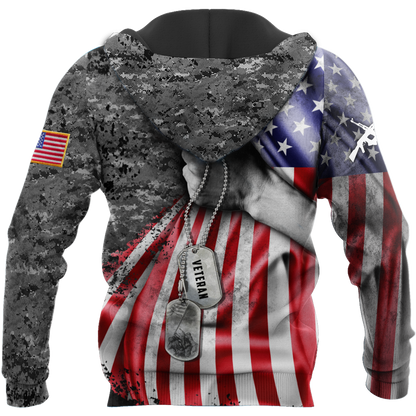 US Air Force tag Custom name 3D shirts for men and women Proud Military