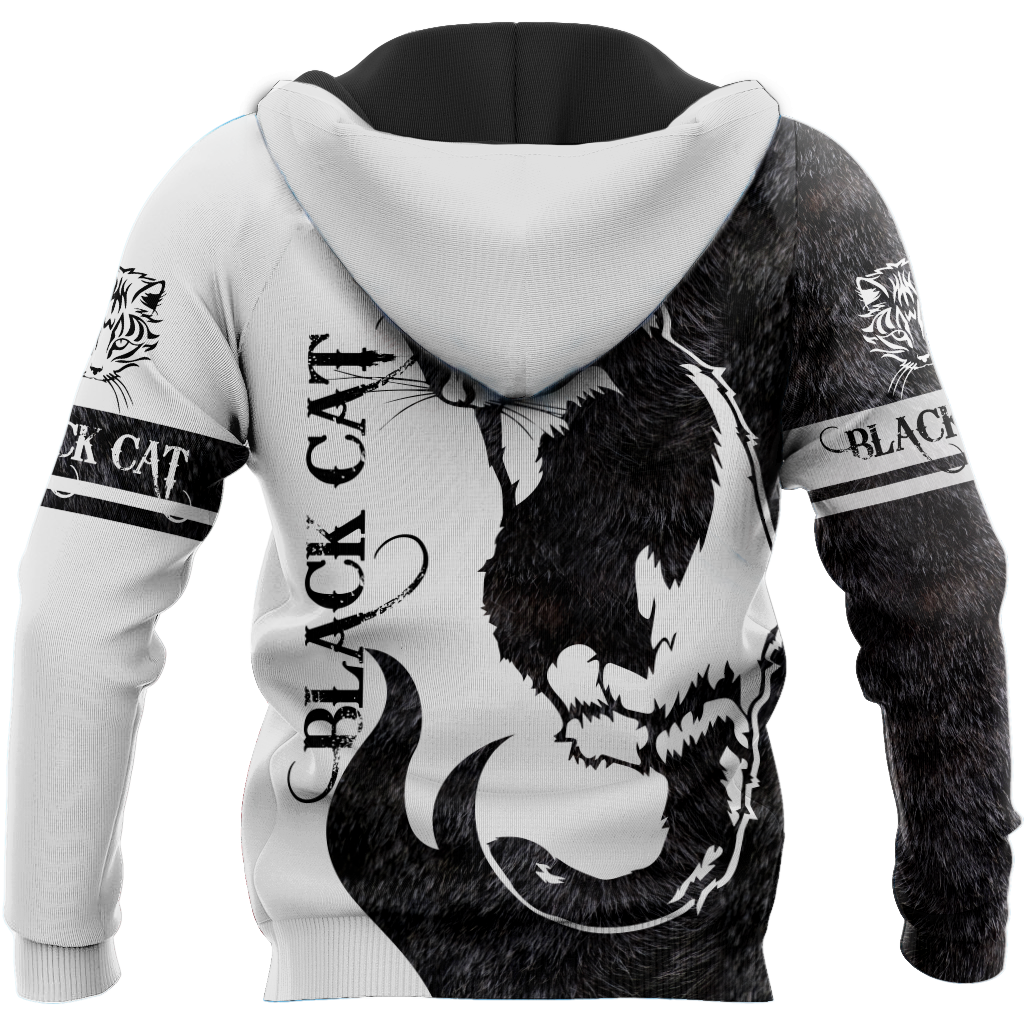 Love Black Cat Tattoo 3D all over shirts for men and women