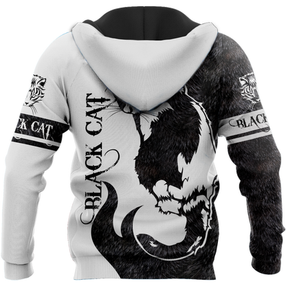 Love Black Cat Tattoo 3D all over shirts for men and women