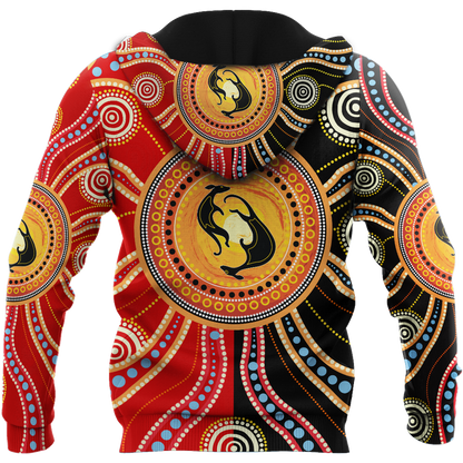 Aboriginal Kangaroo Australia Indigenous Painting Art shirts for men and women