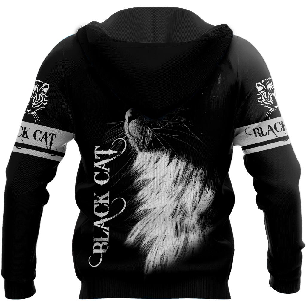 Love Black Cat Tattoo black 3D all over shirts for men and women