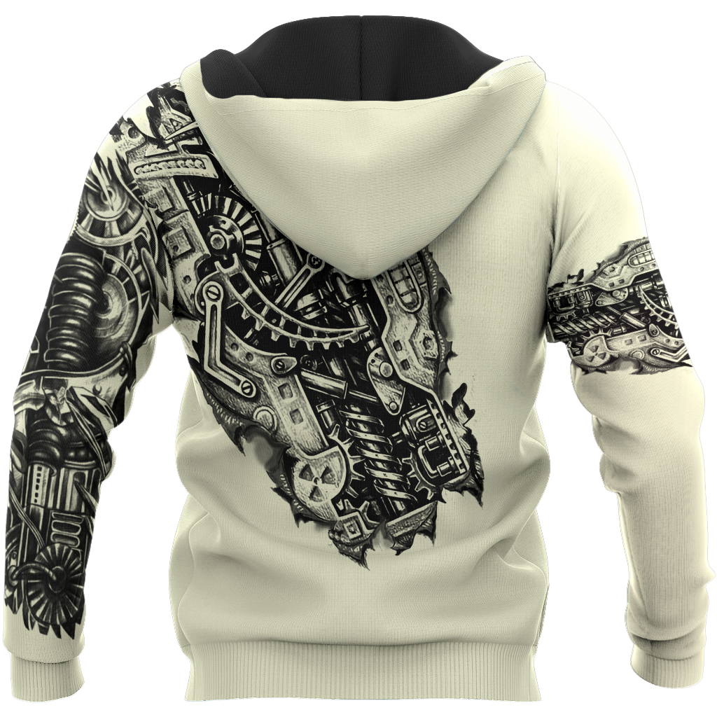 Mechanic Metal Tattoo 3D All Over Printed Shirts HAC180502 - Amaze Style™-Apparel