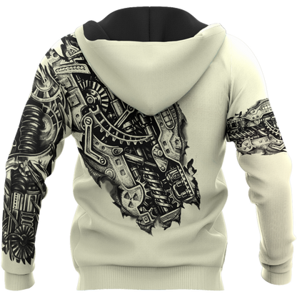 Mechanic Metal Tattoo 3D All Over Printed Shirts HAC180502 - Amaze Style™-Apparel