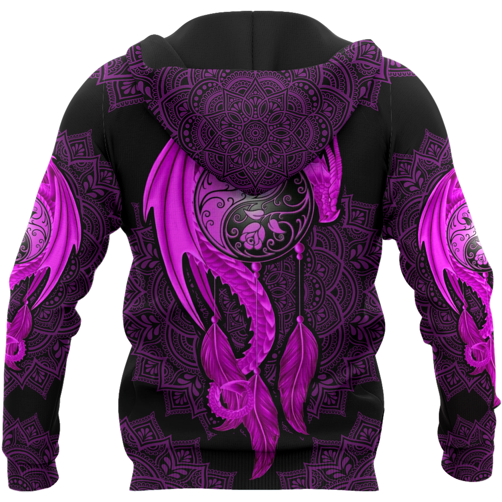 Mandala Purple Dragon Tattoo Shirt For Men and Women-NM
