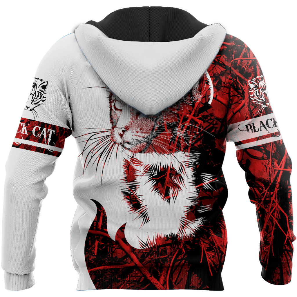 Love Black Cat Tattoo red 3D all over shirts for men and women