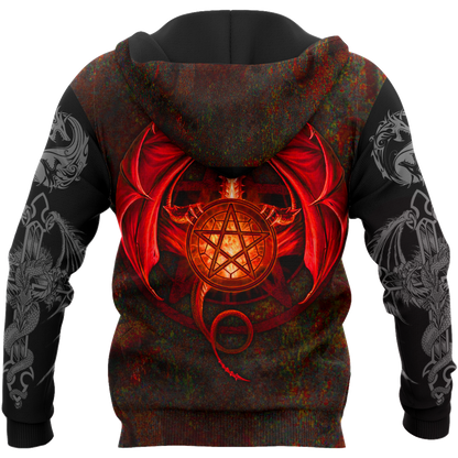 Tattoo and Dungeon Dragon Hoodie T Shirt For Men and Women HAC090607-Apparel-NM-Hoodie-S-Vibe Cosy™