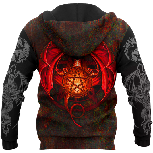 Tattoo and Dungeon Dragon Hoodie T Shirt For Men and Women HAC090607-Apparel-NM-Hoodie-S-Vibe Cosy™