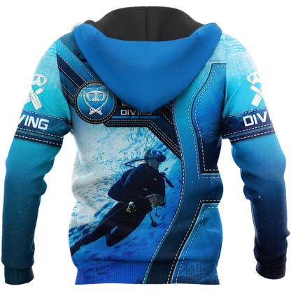 Scuba Diving 3D All Over Printed Shirts For Men and Women - Amaze Style™-ALL OVER PRINT HOODIES