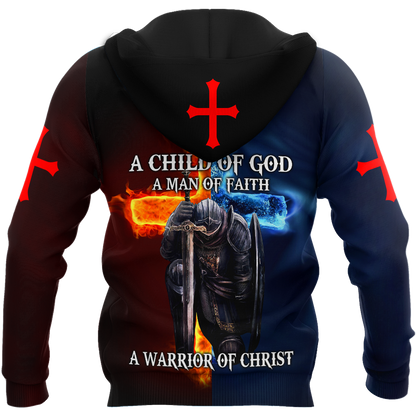 Knight Templars A Child Of God A Man Of Faith A Warrior Of Christ 3D All Over Printed Shirts For Men and Women Pi05092004S