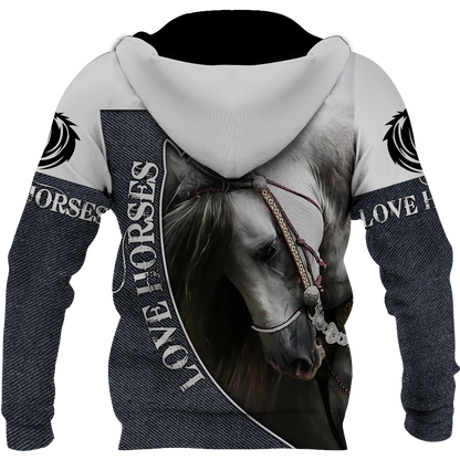 Love Beautiful Horse 3D All Over Printed Shirts JJ270401 - Amaze Style™-Apparel