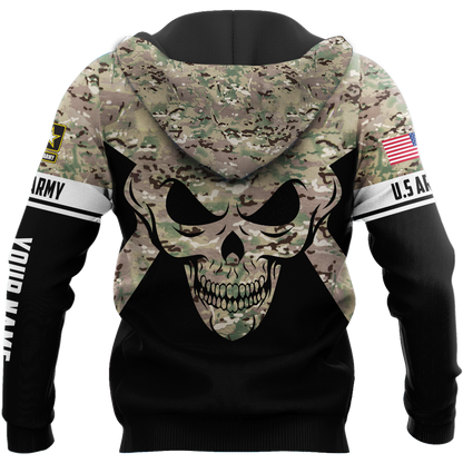 Soldier US Army Skull 3D All Over Printed Shirt Hoodie MP28082005