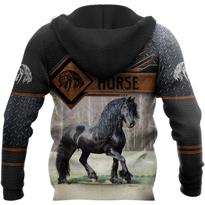 Premium Friesian Horse 3D All Over Printed Unisex Shirts