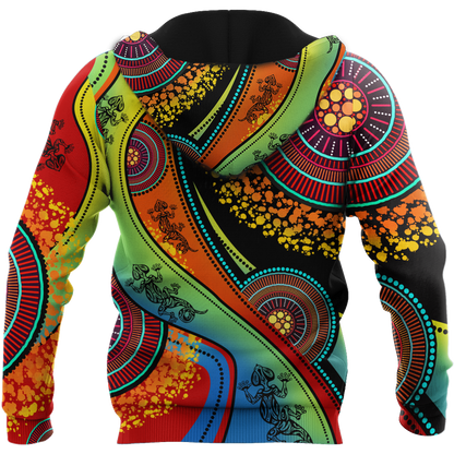 Aboriginal Australia Indigenous Lizard Painting Art shirts for men and women