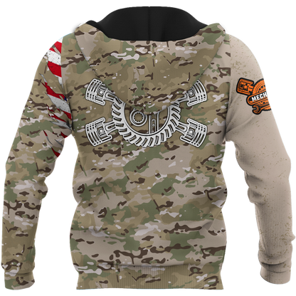 Mechanic Camo 3D All Over Printed Hoodie For Men and Women TN