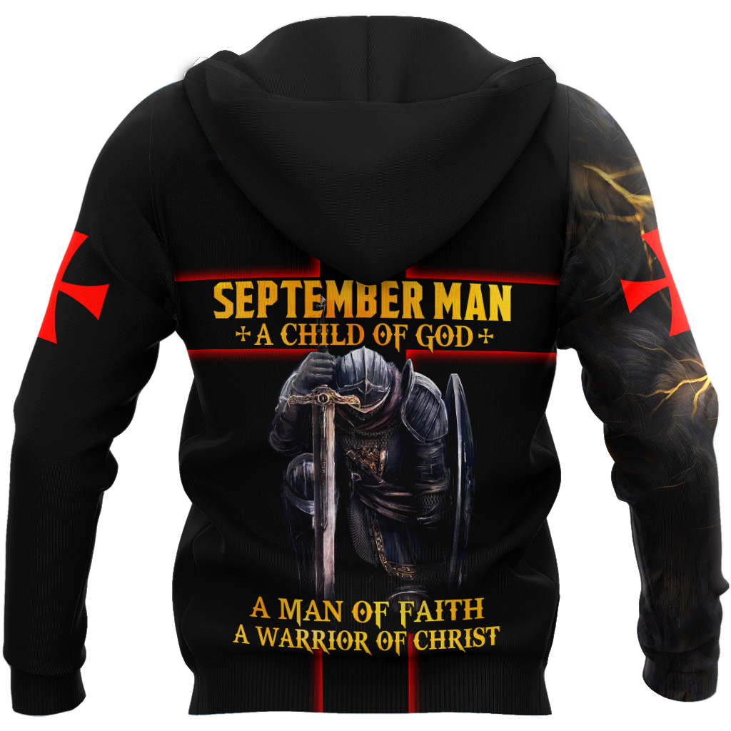September Guy A Child Of God A Man Of Faith A Warrior Of Christ 3D All Over Printed Shirts TA09202001S9