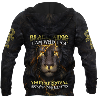 Black King-I Am Who I Am Ankh Symbol  3D All Over Printed Shirts For Men and Women Pi11062003S1