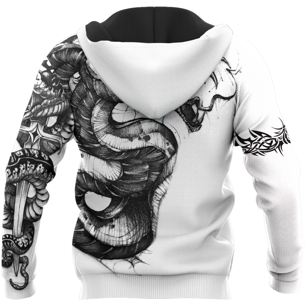 Snake Tattoo Hoodie T Shirt For Men and Women HAC210501-Apparel-NM-Hoodie-S-Vibe Cosy™