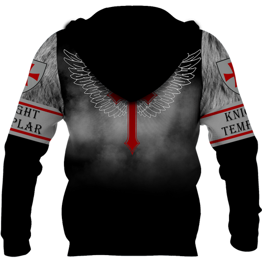 Brave Knight Templar God 3D All Over Printed Shirts JJ010401-Apparel-MP-Hoodie-S-Vibe Cosy™