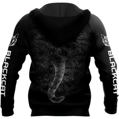 Black cat cover 3D printed shirts for men and women