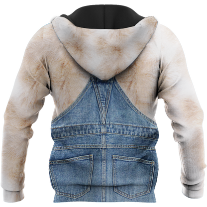 Love Cat Just a girl Ragdoll face hair 3D all over shirts for women