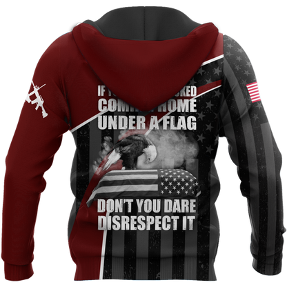 Veteran Honor the fallen Coming Home under a Flag 3D shirts for men and women