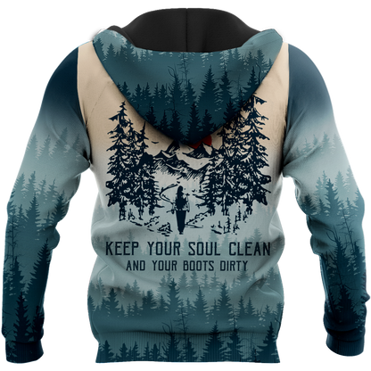 Hiking trails open Born to hike 3D all over printed shirts