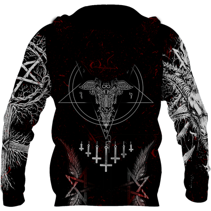 Satanic 3D All Over Printed Hoodie MP851 - Amaze Style™-Apparel