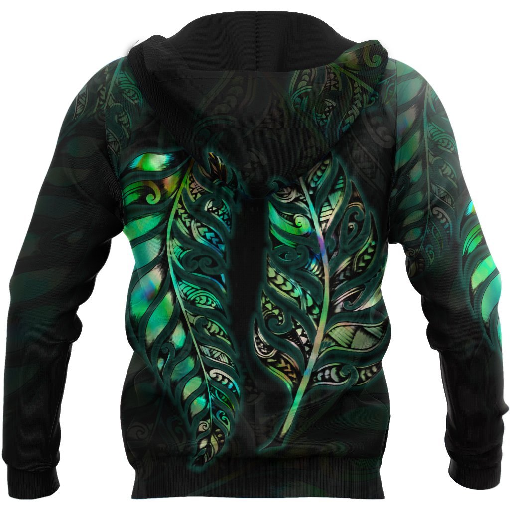 Paua Shell Maori Silver Fern Maori Tattoo New Zealand 3D Unisex Hoodie