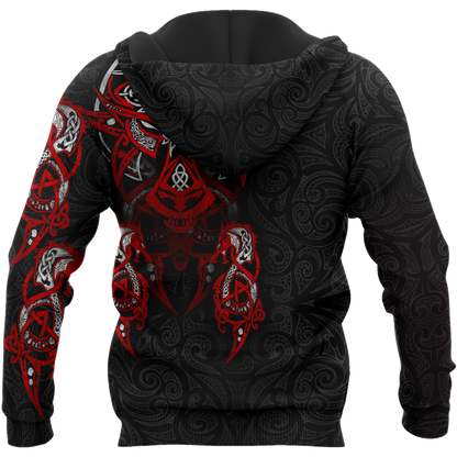 Viking Tattoo Dragon Hoodie T Shirt For Men and Women HAC150604-NM-Apparel-NM-Hoodie-S-Vibe Cosy™