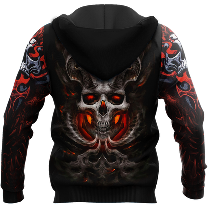 Premium Unisex All Over Printed Confronting Skulls Shirts MEI