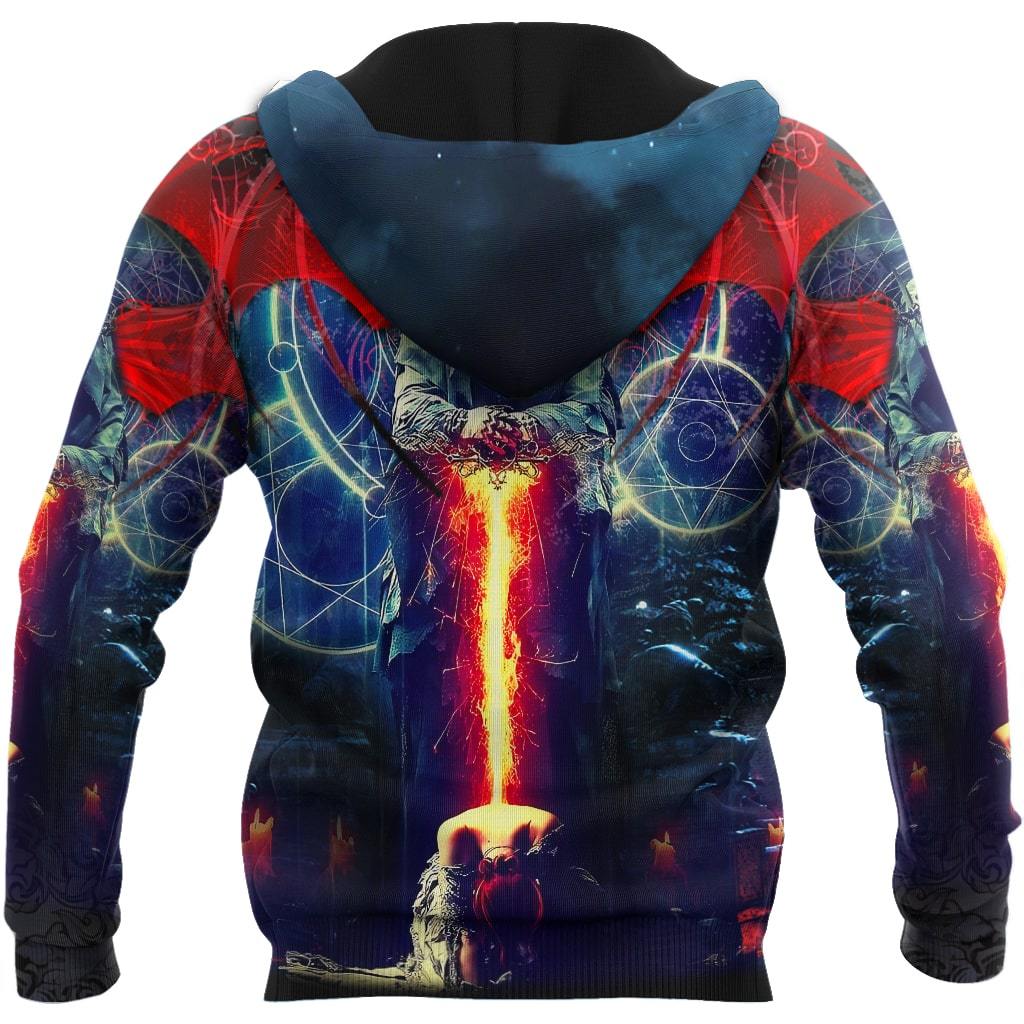 Death & Live Gothic Art  3D Over Printed Hoodie for Men and Women-ML