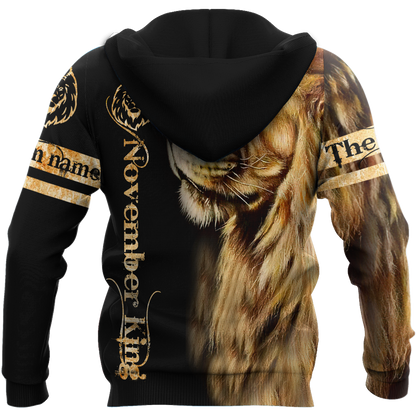 Custom Name November King 3D All Over Printed Unisex Shirts