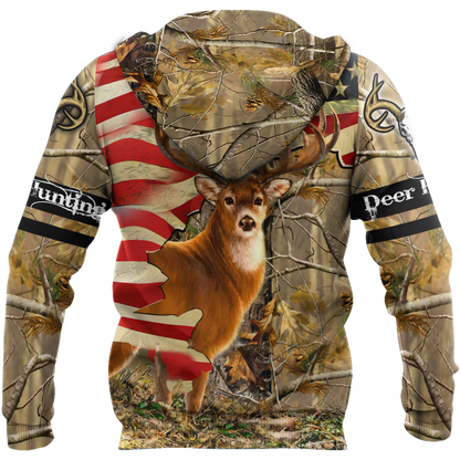 Deer Hunting America Flag 3D All Over Printed Shirts HHT11092032-LAM
