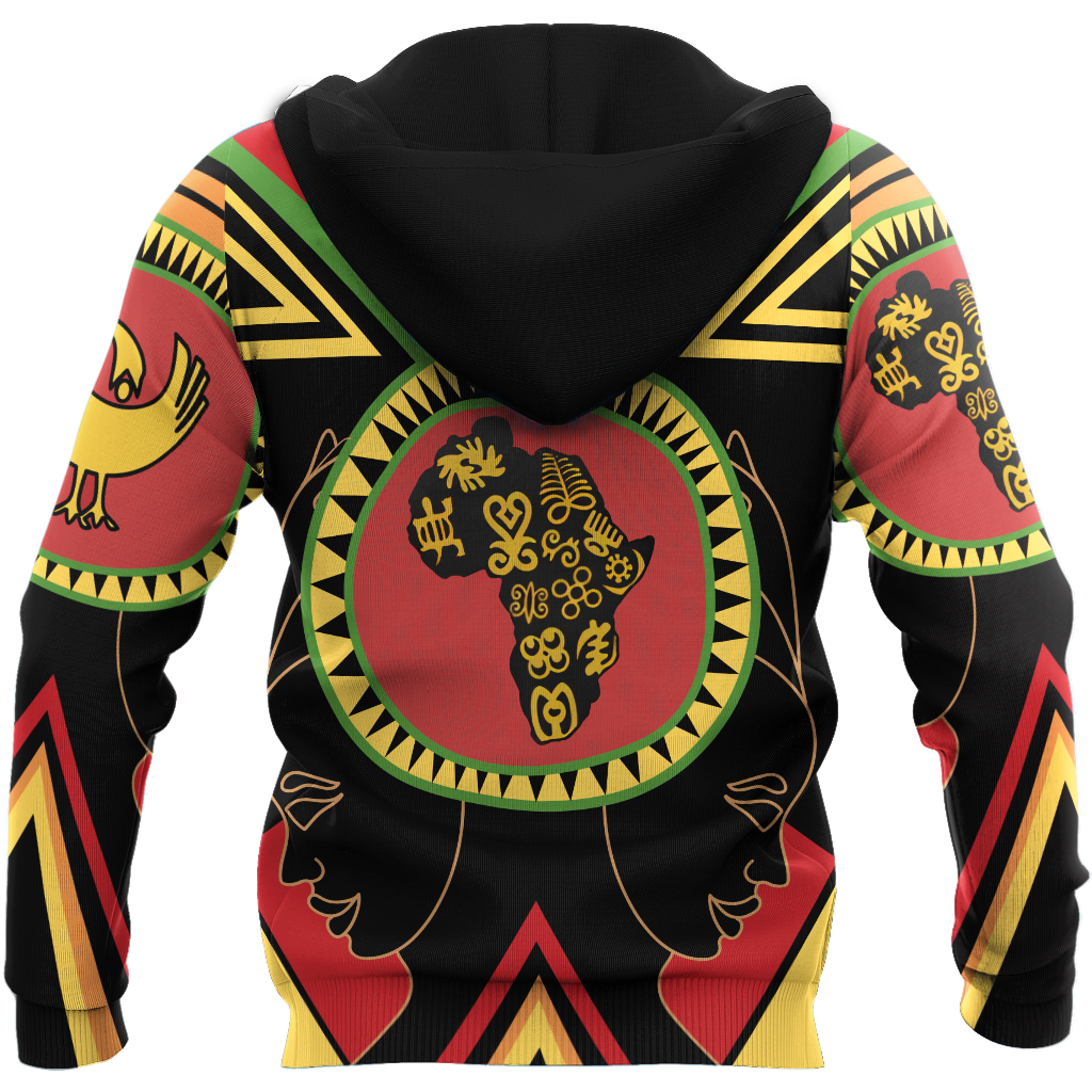 African Adinkra Sankofa Hoodie