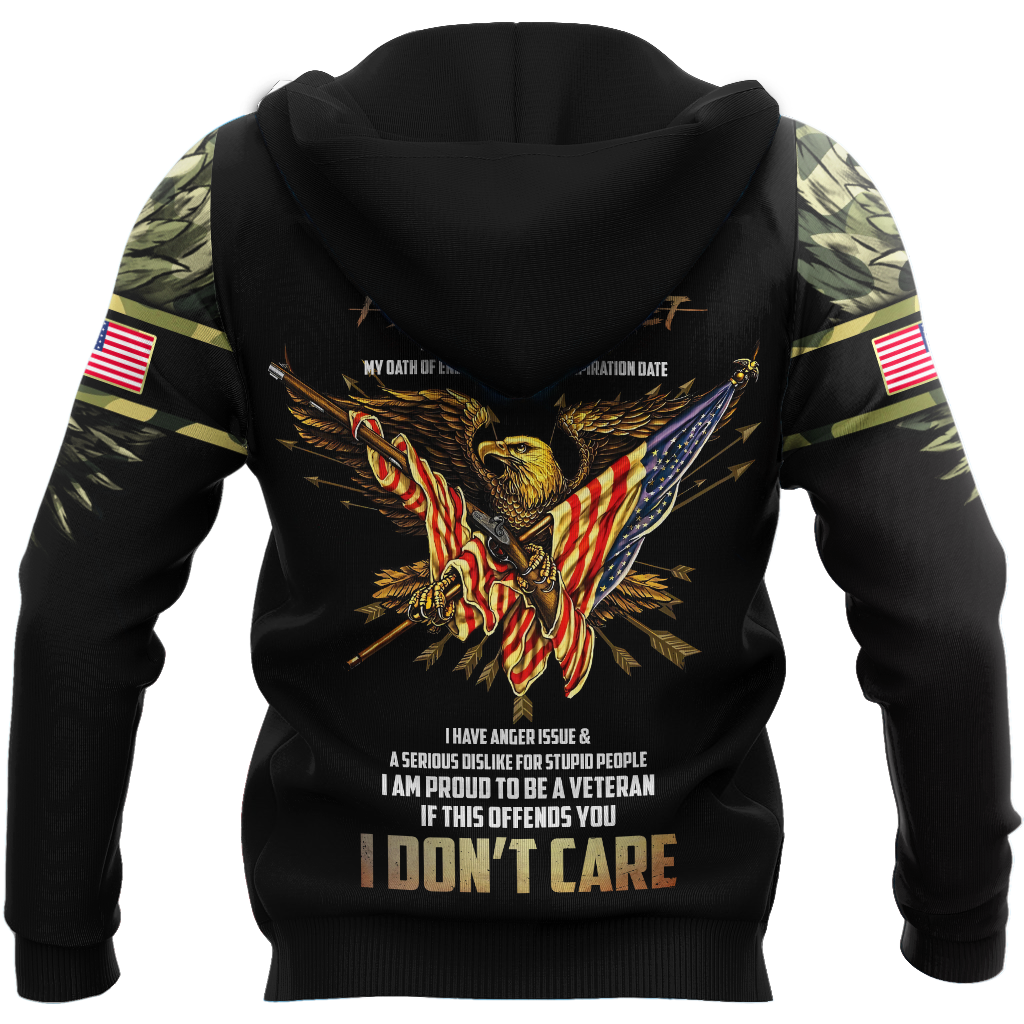 Eagle US Grumpy Veteran 3D shirts for men and women Proud Military